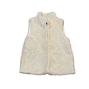 Gap kids faux fur vest white great condition girls size large